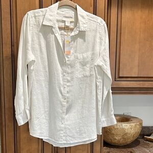 C&C California Women's White Button Down Shirt